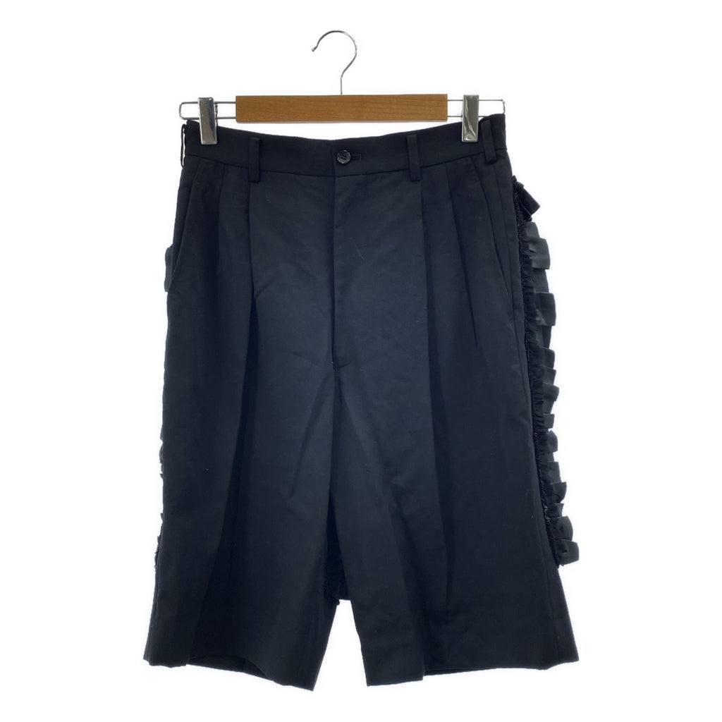 COMME des GARCONS / 콤데 갤슨 | 2008AW | 새틴 프릴 전환 울 개바 팬츠 | SS |