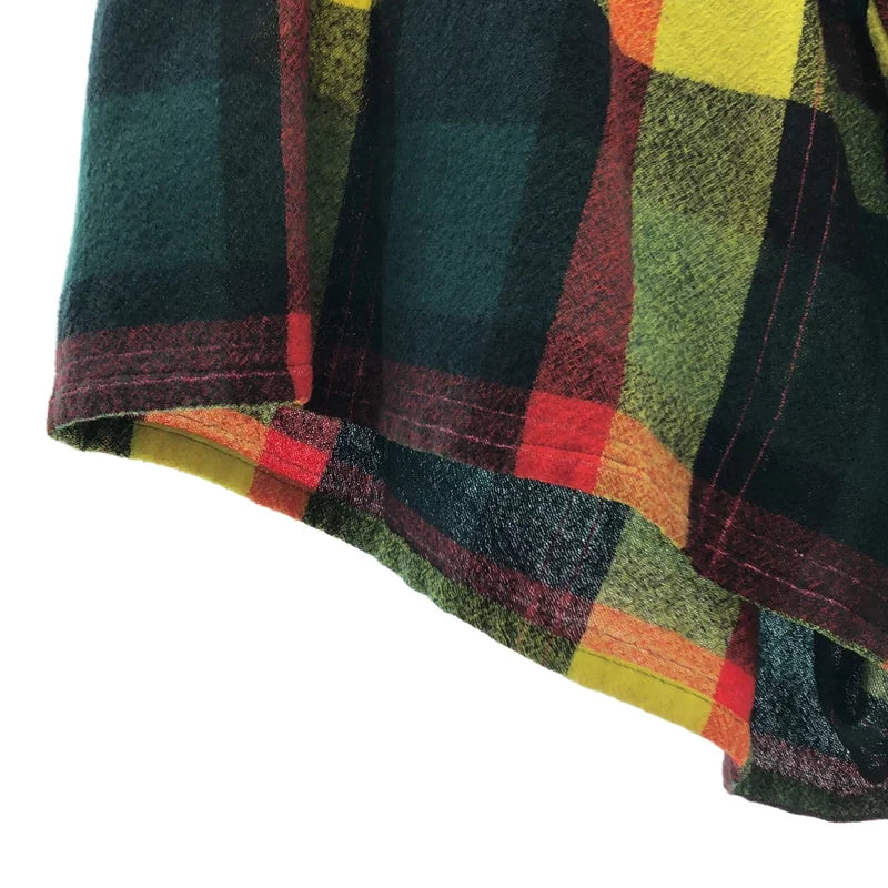 YOHJI YAMAMOTO +NOIR / ヨウジヤマモトプリュスノアール | ウール チェック ワイド サルエル パンツ | 1 | レディース