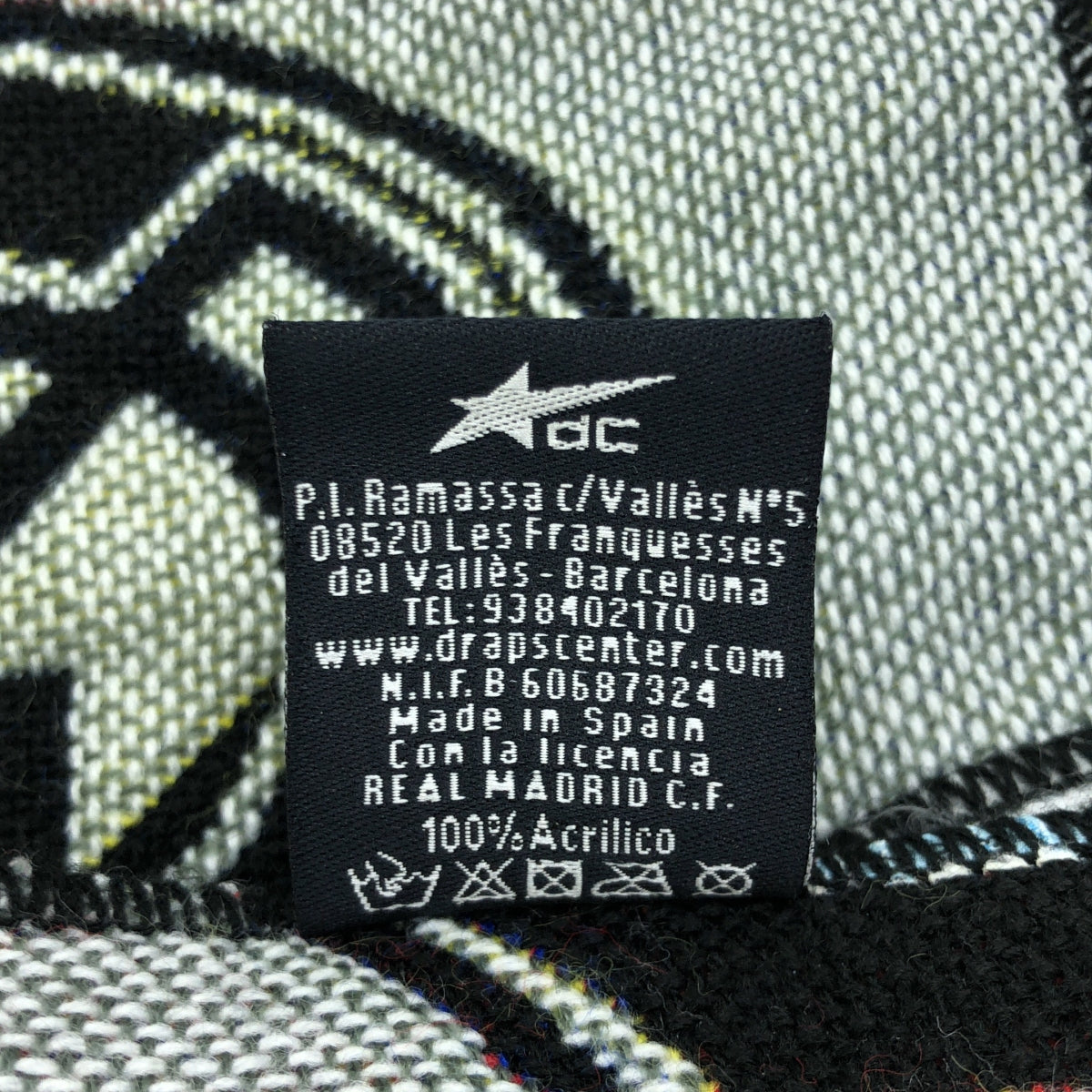 REAL MADRID / レアルマドリード | オフィシャル フリンジ ロゴ サッカーマフラー | マルチカラー | メンズ