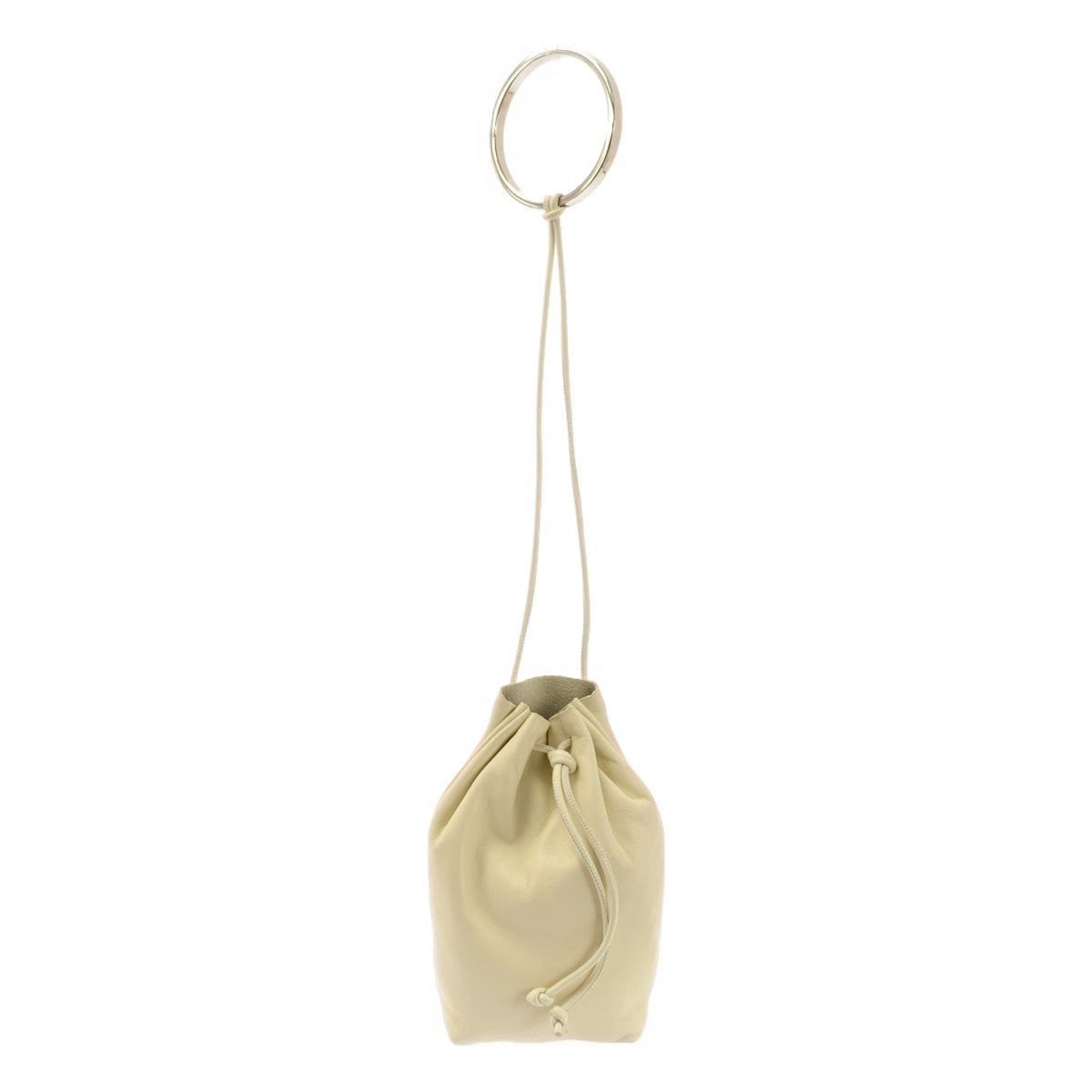 JIL SANDER | 皮革標誌環肩抽繩手提包 |