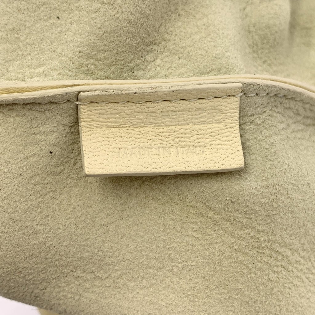 JIL SANDER / ジルサンダー | レザー ロゴ リングショルダー ドローストリング 巾着 ハンドバッグ |