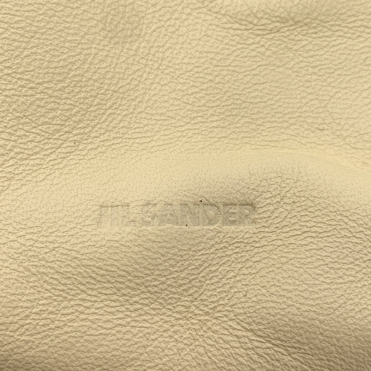 JIL SANDER / ジルサンダー | レザー ロゴ リングショルダー ドローストリング 巾着 ハンドバッグ |