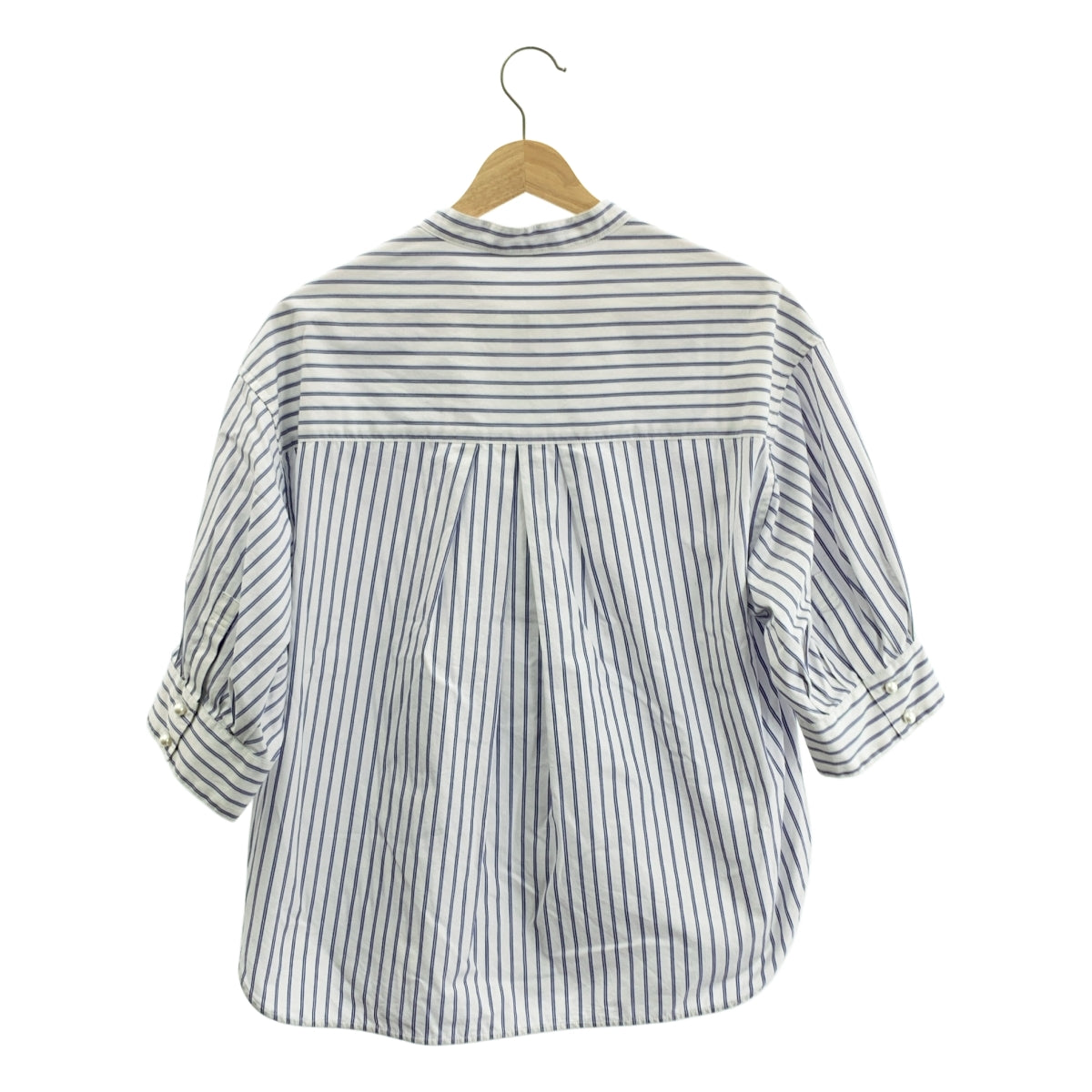 Spick and Span / スピックアンドスパン | パールボタンギャザースリーブストライプシャツ | F | レディース