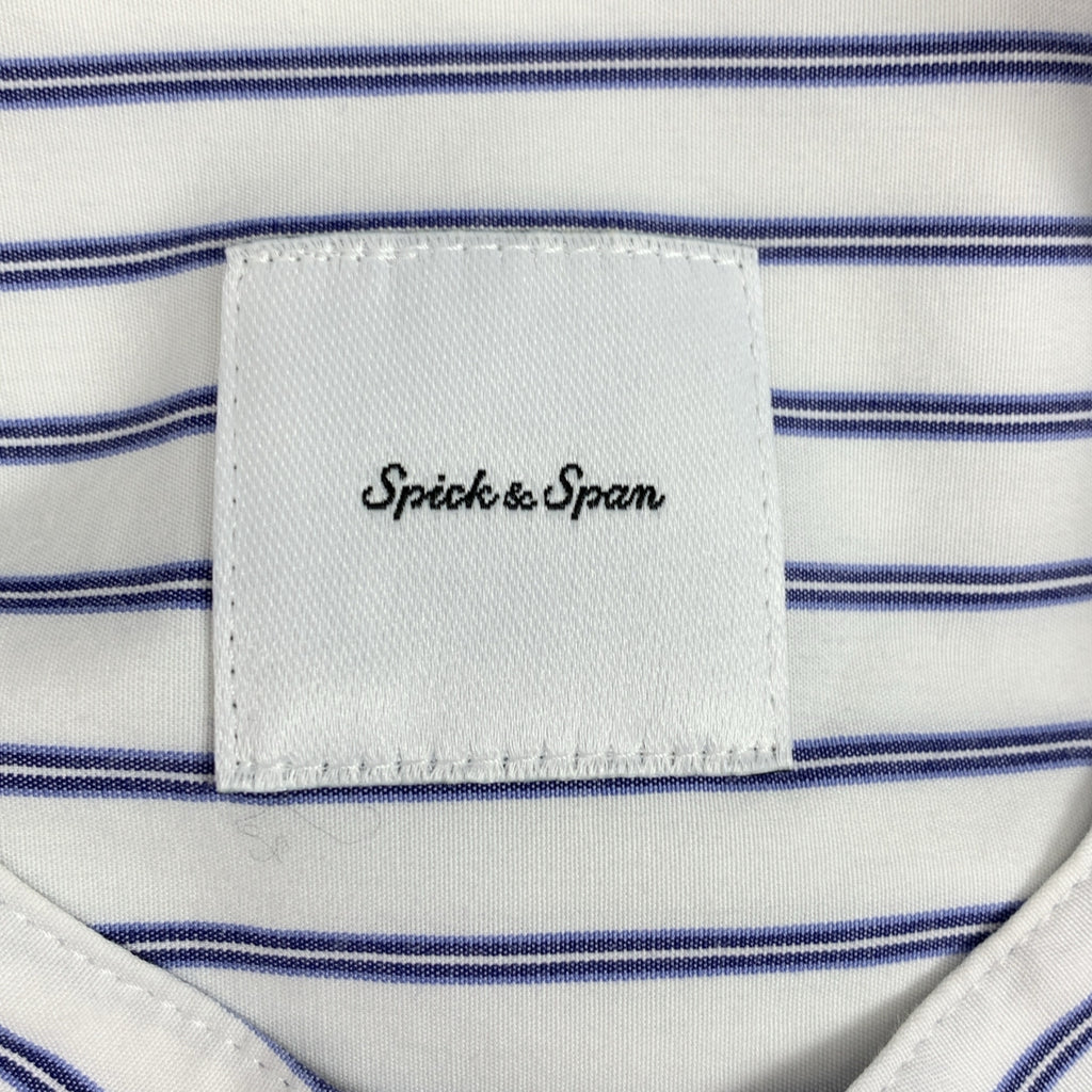 Spick and Span / スピックアンドスパン | パールボタンギャザースリーブストライプシャツ | F | レディース