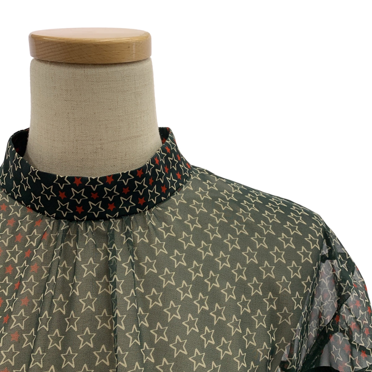 sacai | 2023SS | 全身印花透視無袖襯衫 | 1 | 女款