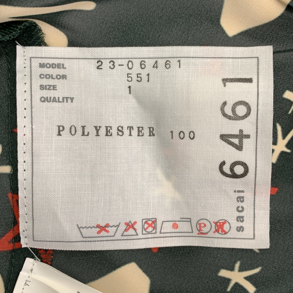 sacai | 2023SS | 全身印花透視無袖襯衫 | 1 | 女款