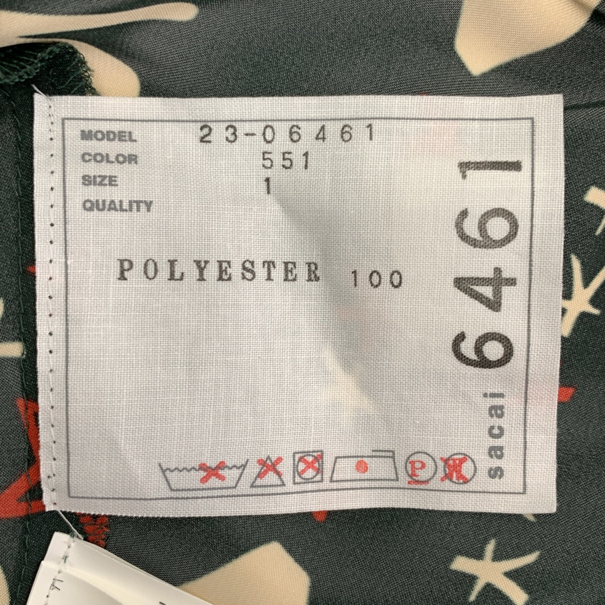 sacai | 2023SS | 全身印花透視無袖襯衫 | 1 | 女款