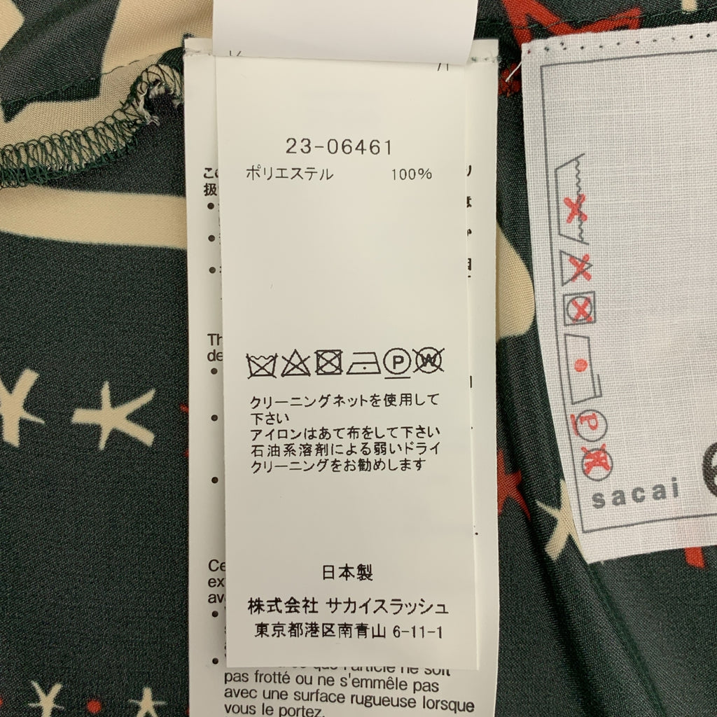 sacai | 2023SS | 全身印花透視無袖襯衫 | 1 | 女款