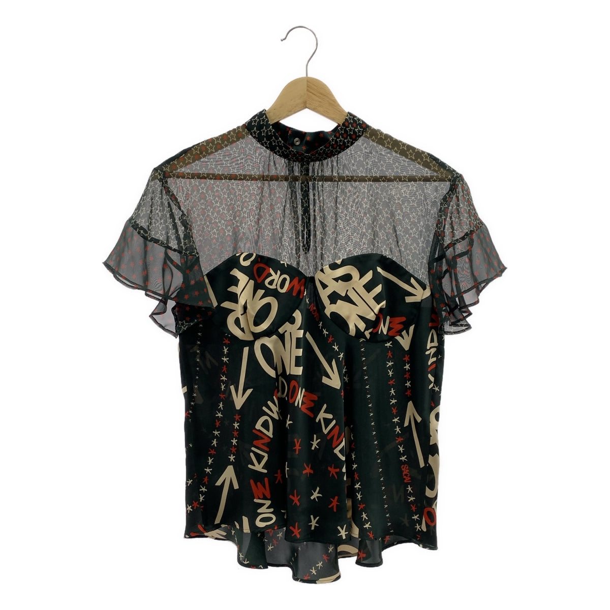 sacai | 2023SS | 全身印花透視無袖襯衫 | 1 | 女款