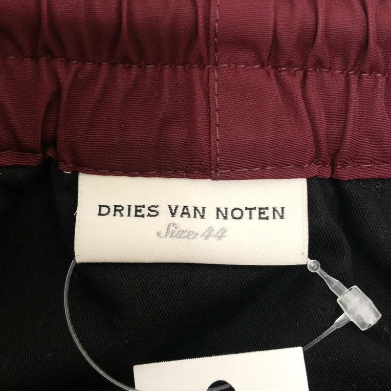【美品】  DRIES VAN NOTEN / ドリスヴァンノッテン | ジップポケット ドローストリング イージーパンツ | 44 | ボルドー | メンズ