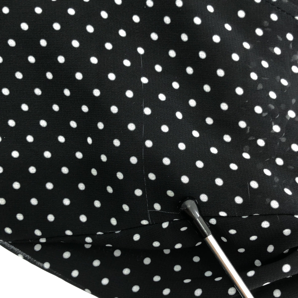 LOEWE / ロエベ | シルク混 ドット シフォン ギャザー プルオーバー ブラウス | 38 | ブラック/ホワイト | レディース