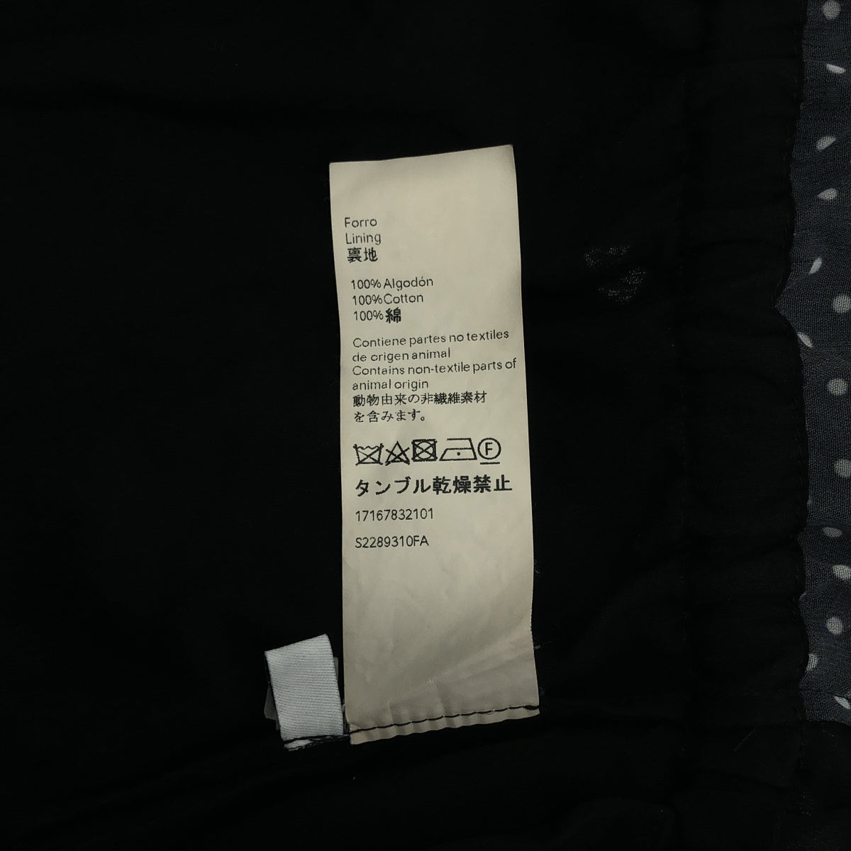 LOEWE / ロエベ | シルク混 ドット シフォン ギャザー プルオーバー ブラウス | 38 | ブラック/ホワイト | レディース