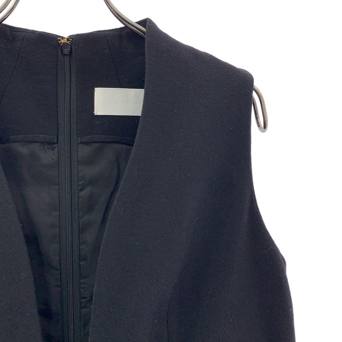 Mame Kurogouchi / マメクロゴウチ | ウール Vネック ノースリーブ ワンピース | 1 | レディース