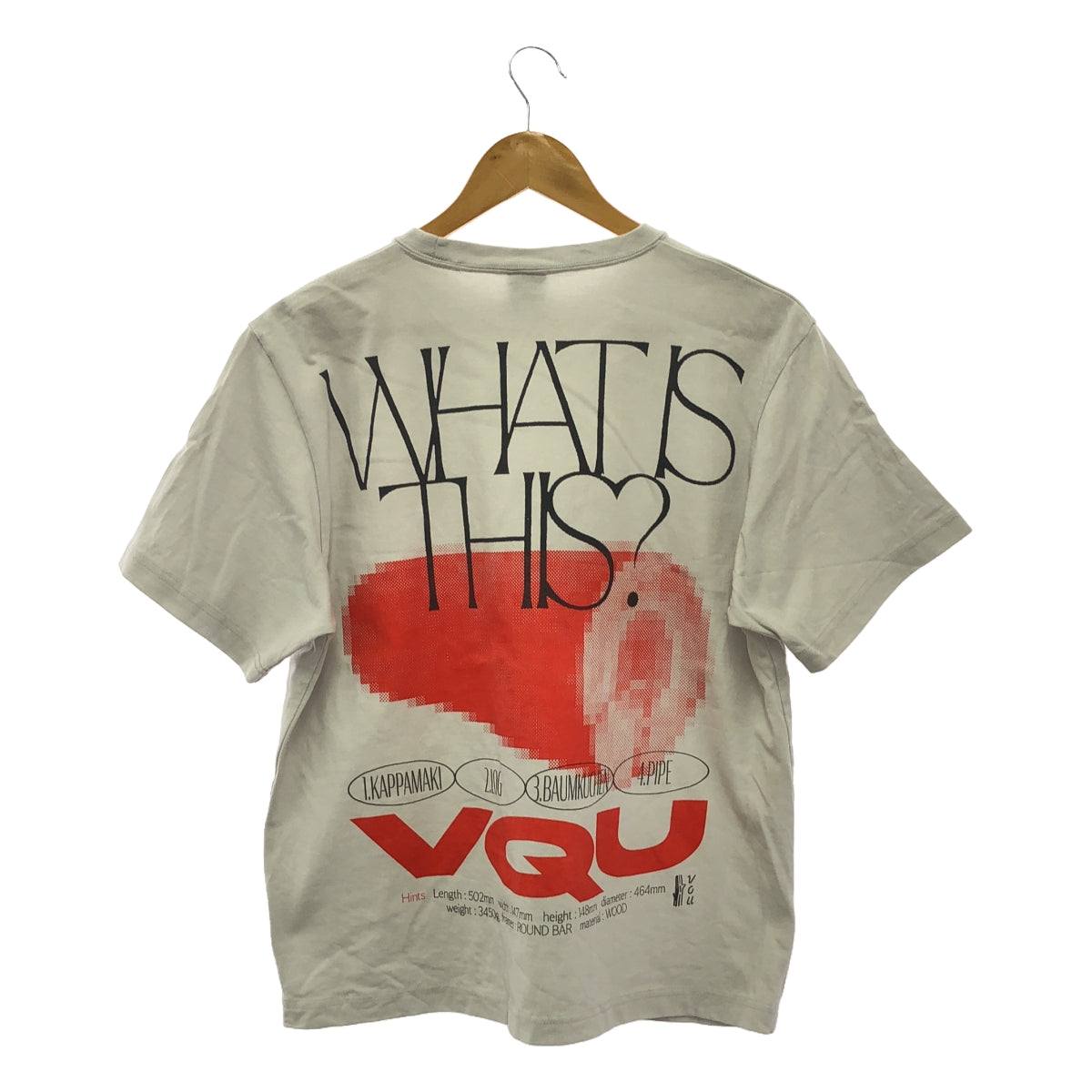 VOU / Bar | Double-sided print crew neck T-shirt cut and sew | M | Men's