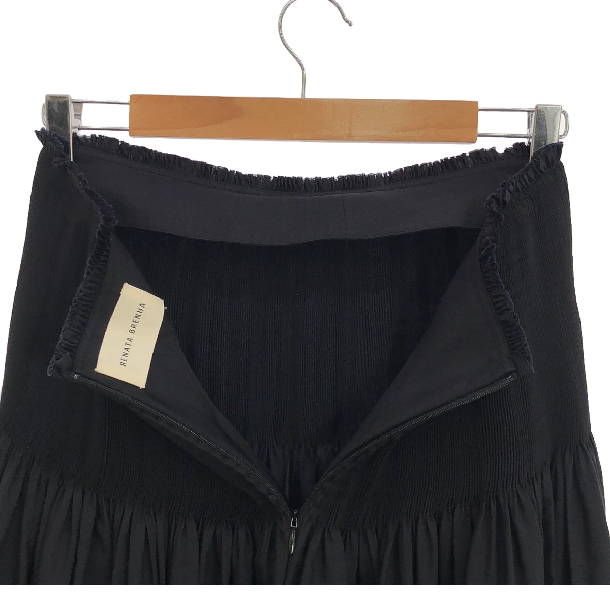 [New] RENATA BRENHA | Waist frill pleated gathered skirt | S | Black | Women's