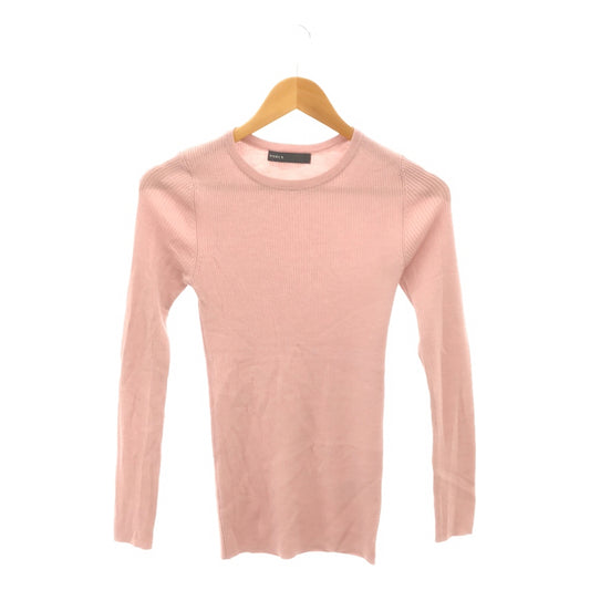 [Good Condition] NOBLE | 2023AW | Wool Rib Crew Neck Knit | F | Pink | Women's