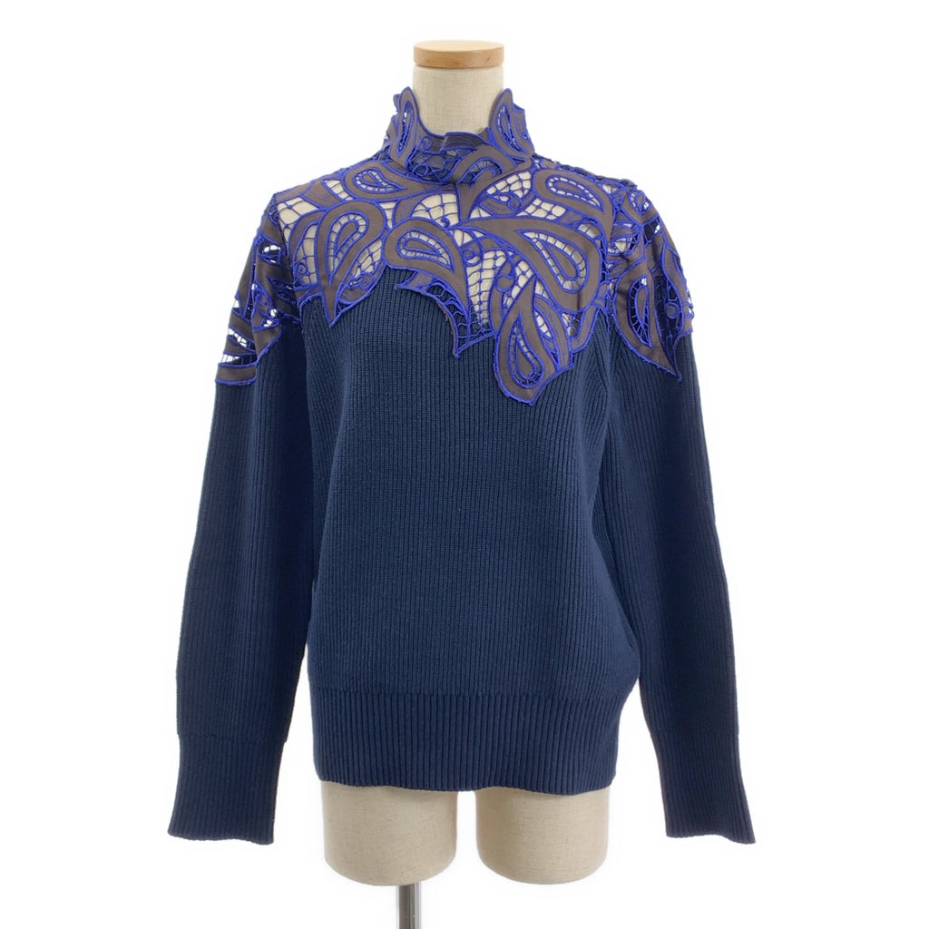 sacai / サカイ | カットワーク レース切替 リブニット | 1 | レディース