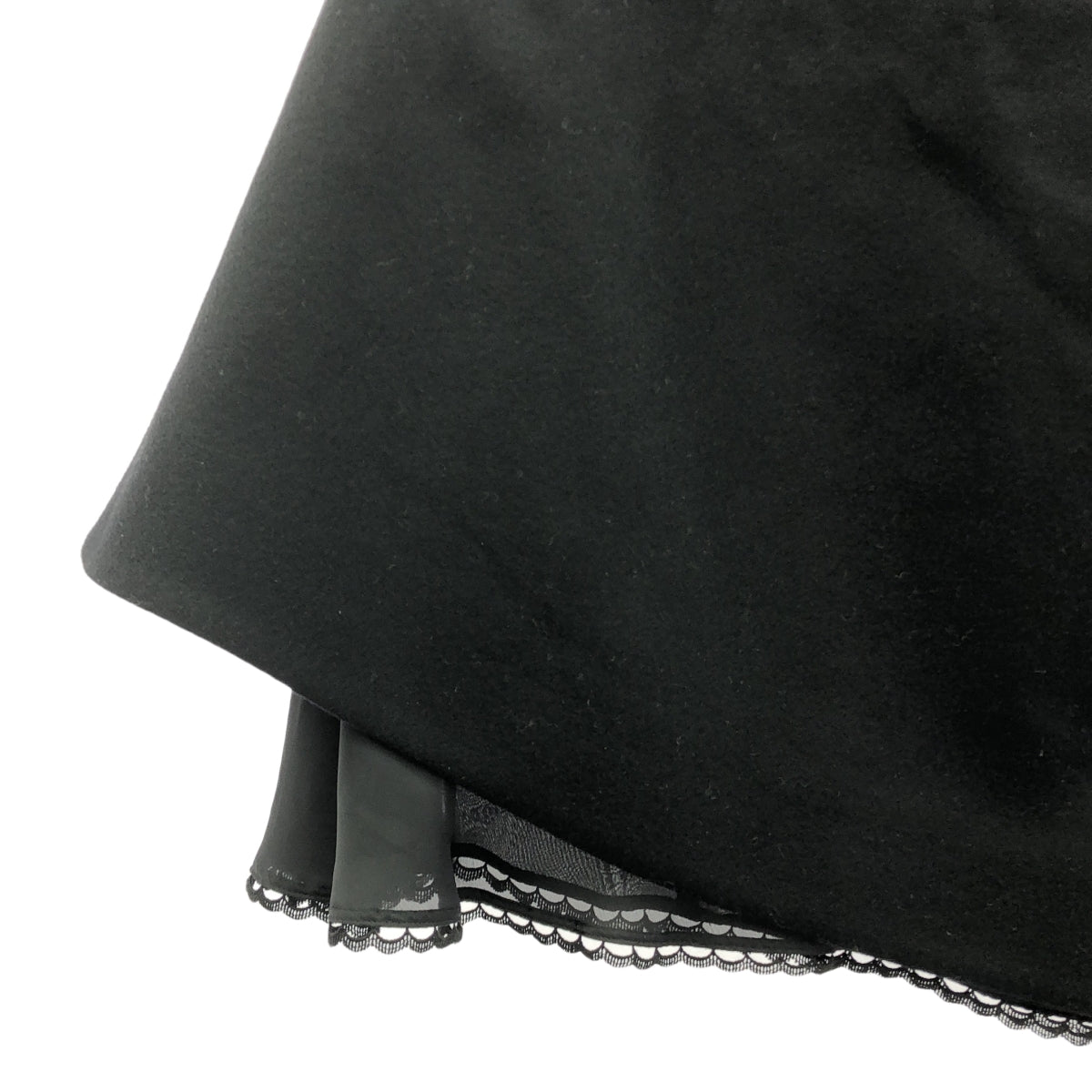 【美品】  sacai / サカイ | Wool Melton Skirt  / ウール メルトン アシンメトリー スカート | 1 | ブラック | レディース