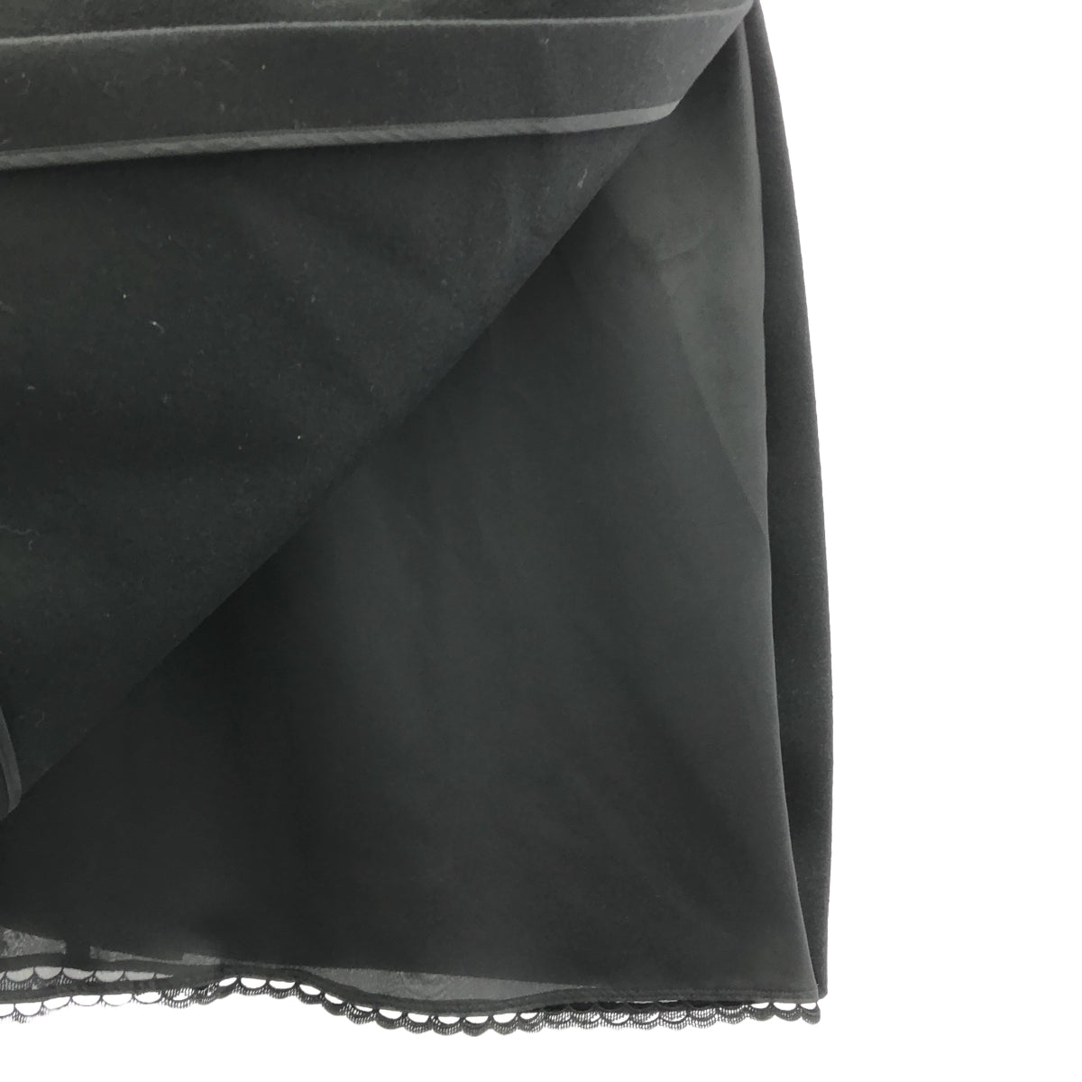 【美品】  sacai / サカイ | Wool Melton Skirt  / ウール メルトン アシンメトリー スカート | 1 | ブラック | レディース