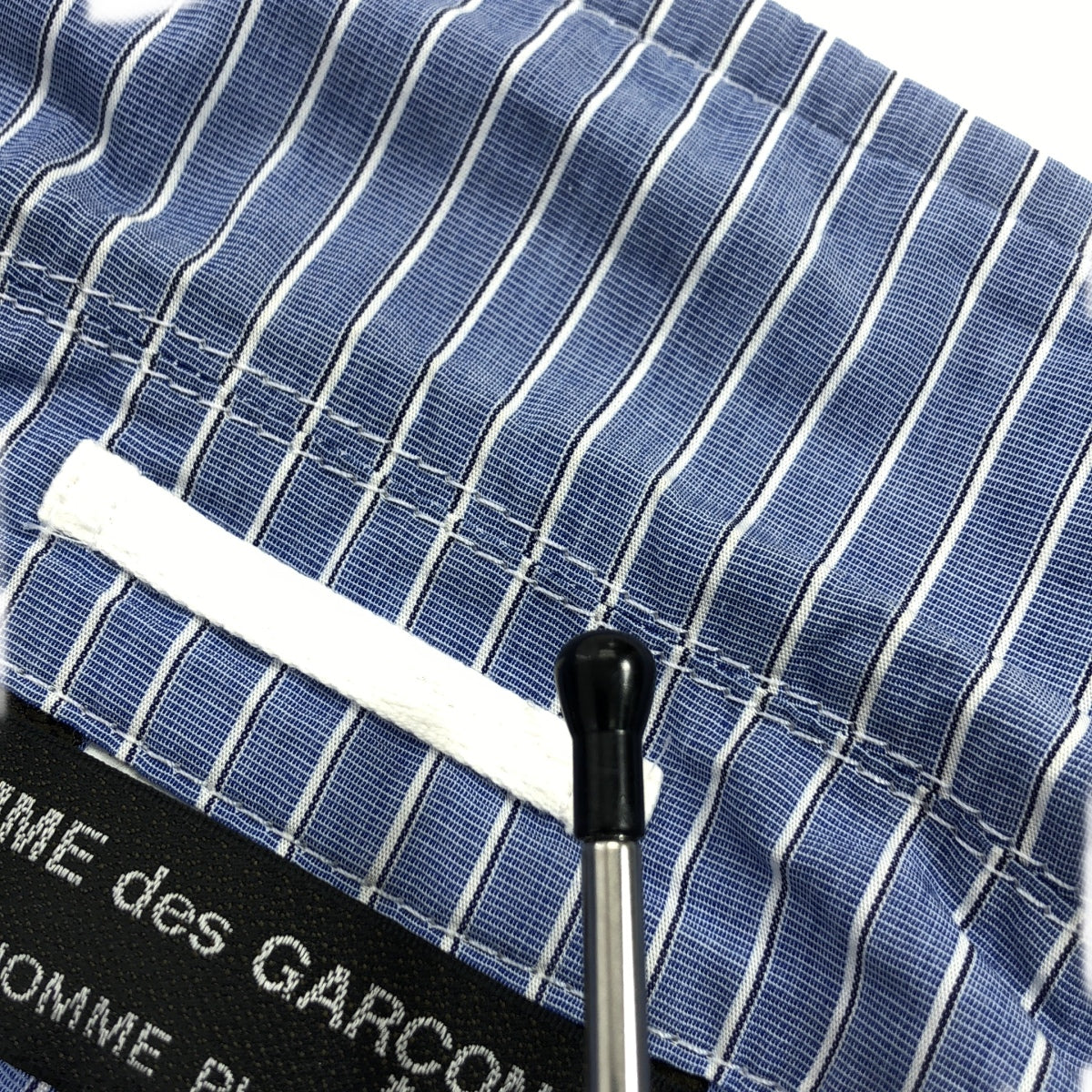 COMME des GARCONS HOMME PLUS | 2008SS | Striped cotton balaclava coat | S | Men's