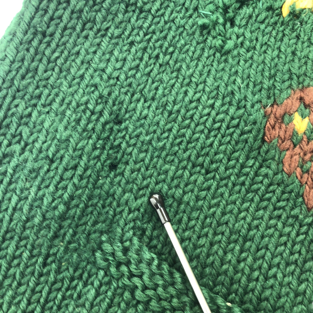復古 / 復古服裝 | 60 年代 - 70 年代復古 LIGHTNING ZIP Cowichan 針織毛衣 Lightning Zip |綠色 / 棕色 / 米色 |男士