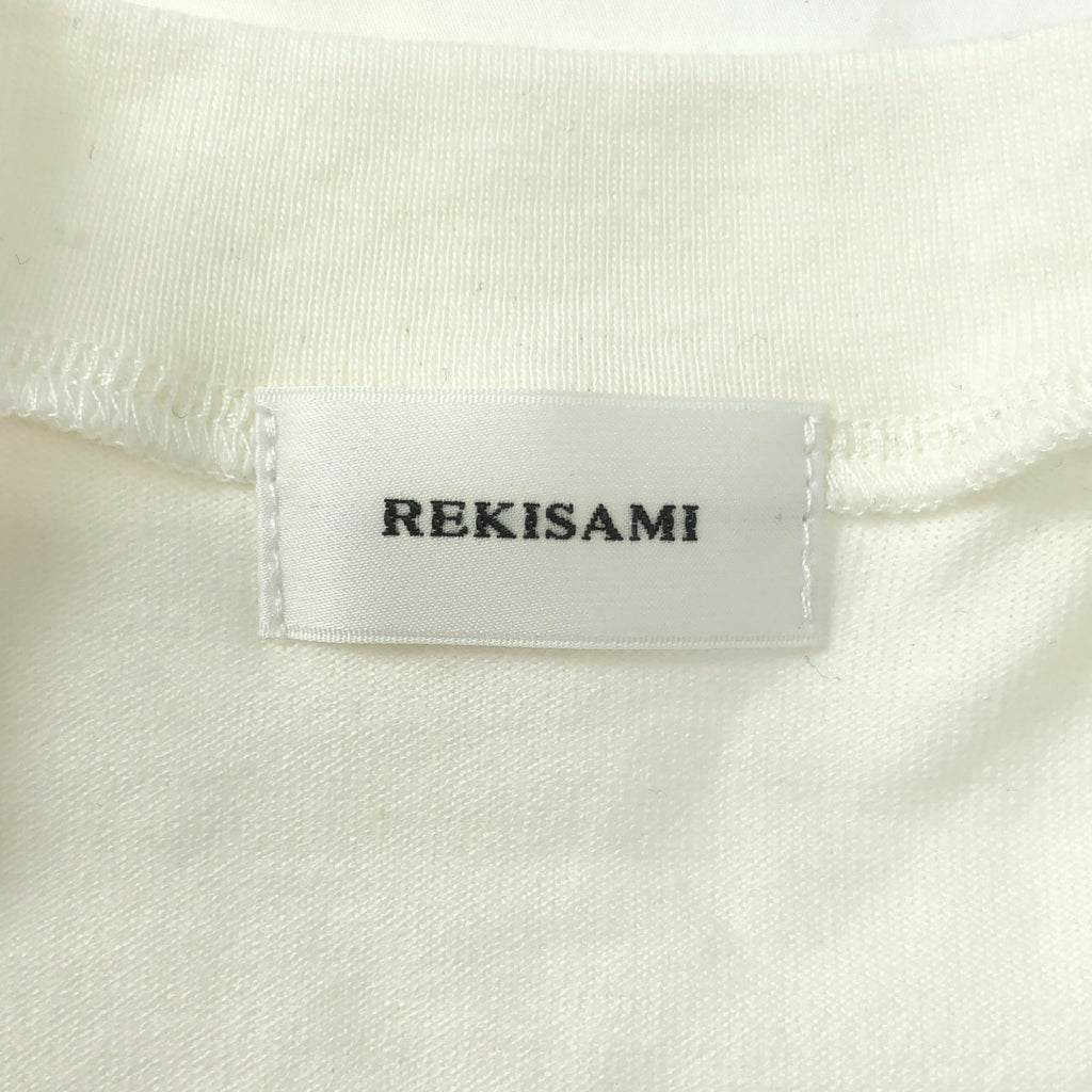 REKISAMI / レキサミ | コットン ベルトデザイン クルーネック カットソー | 1 | ホワイト | レディース