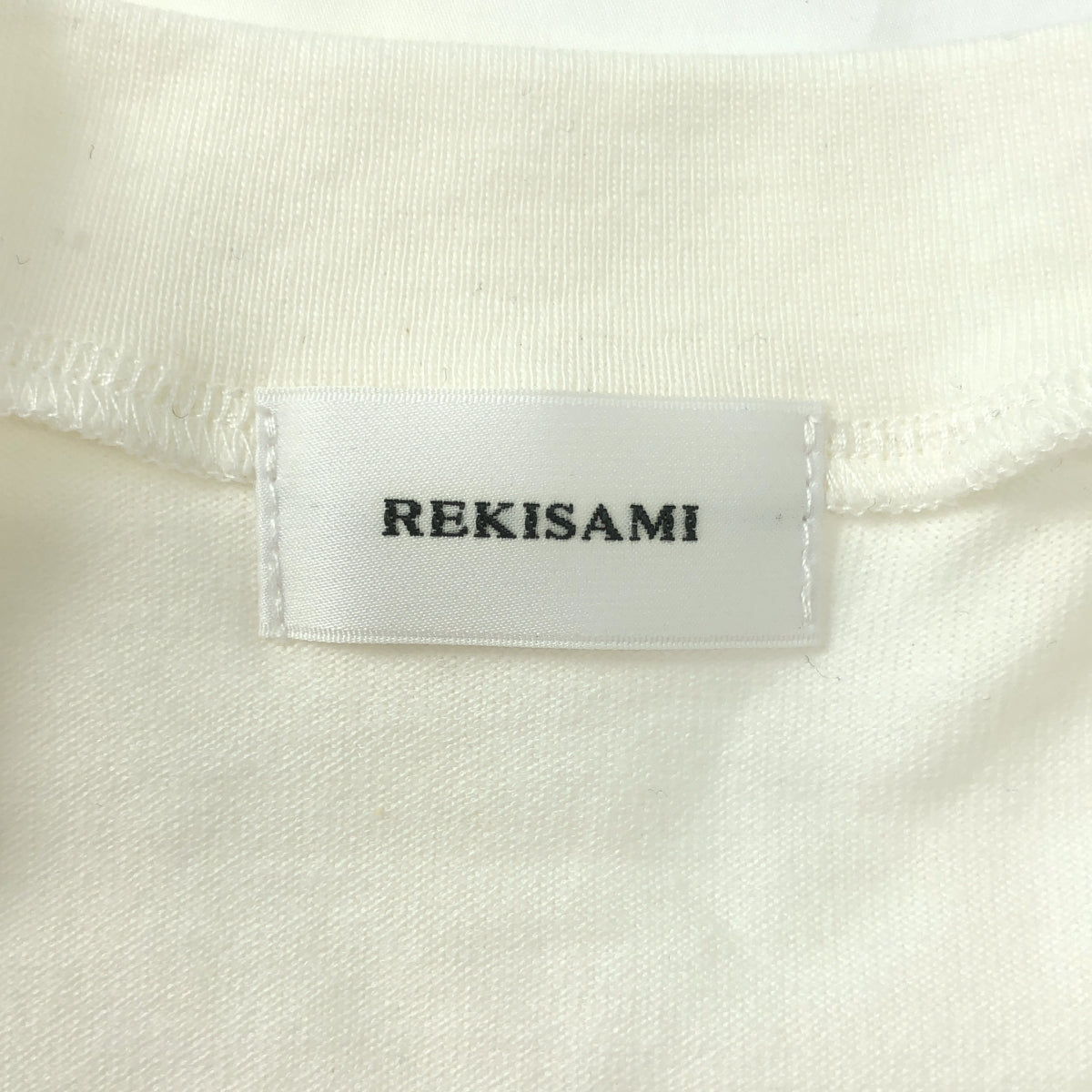 REKISAMI / レキサミ | コットン ベルトデザイン クルーネック カットソー | 1 | ホワイト | レディース
