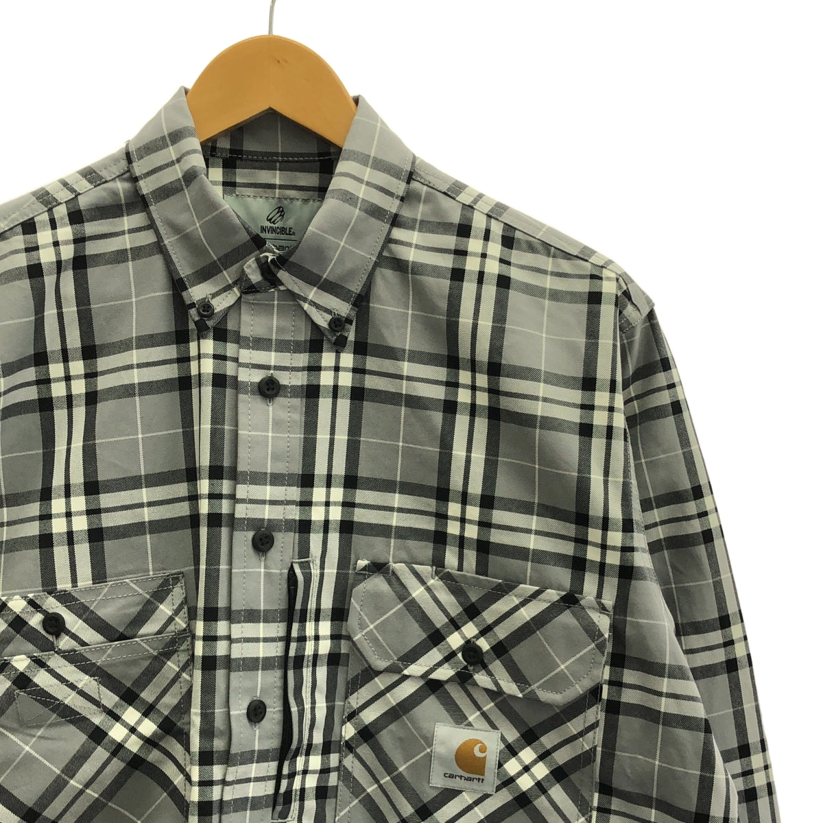 【美品】  Carhartt WIP / カーハートワークインプログレス | 2024AW | ×INVINCIBLE L/S Work Shirt Max インヴィンシブル チェック シャツ | XS | マルチカラー | メンズ
