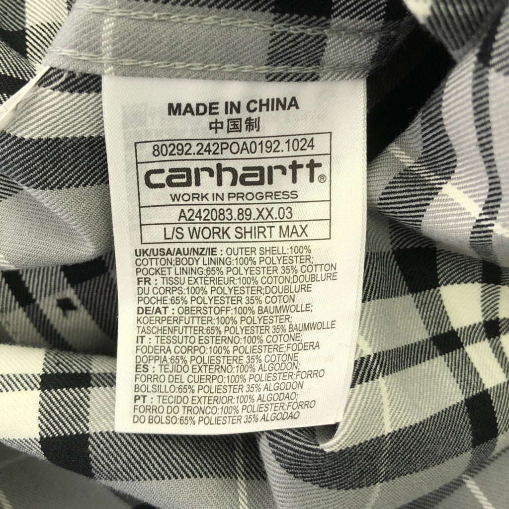【美品】  Carhartt WIP / カーハートワークインプログレス | 2024AW | ×INVINCIBLE L/S Work Shirt Max インヴィンシブル チェック シャツ | XS | マルチカラー | メンズ