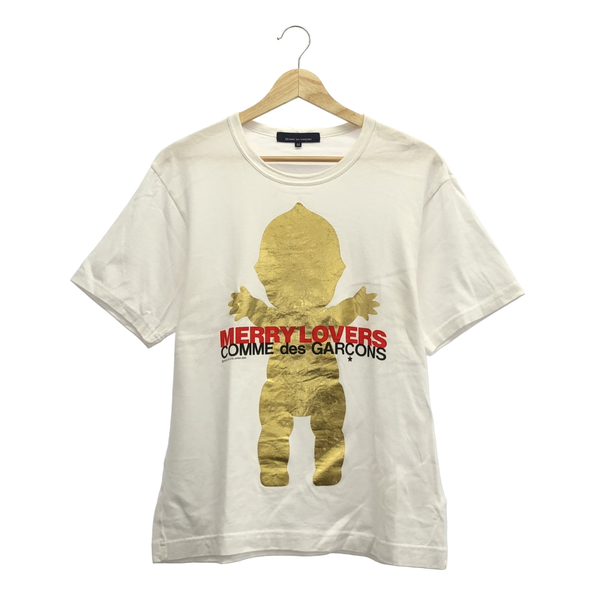 COMME des GARÇONS | 2004 秋冬 | MERRY LOVERS 金色印花T卹 | M碼 | 女款