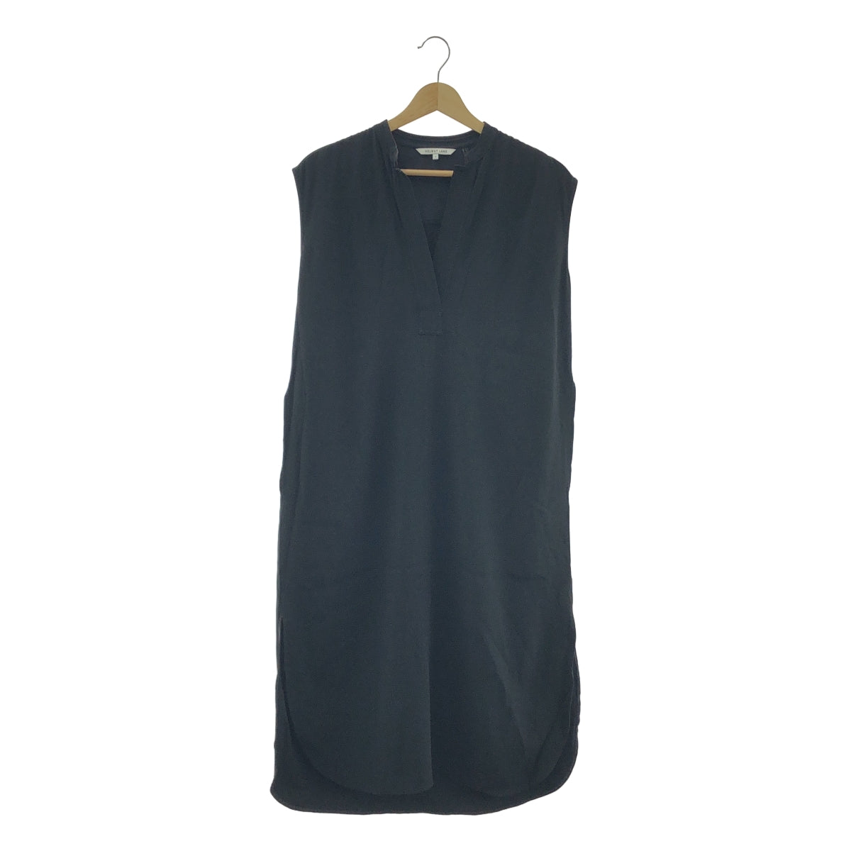 HELMUT LANG | 鑰匙領無袖人造絲醋酸纖維洋裝 | S | 黑色 | 女款