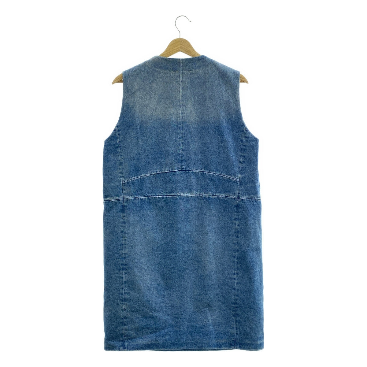 MM6 Maison Margiela / エムエムシックスメゾンマルジェラ | Vネック デニム プルオーバー ワンピース | 40 | レディース
