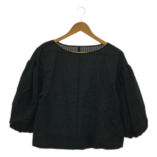 【新品】  VERMEIL par iena / ヴェルメイユパーイエナ | 2024SS | ボリュームスリーブ ブラウス | F | ブラック | レディース