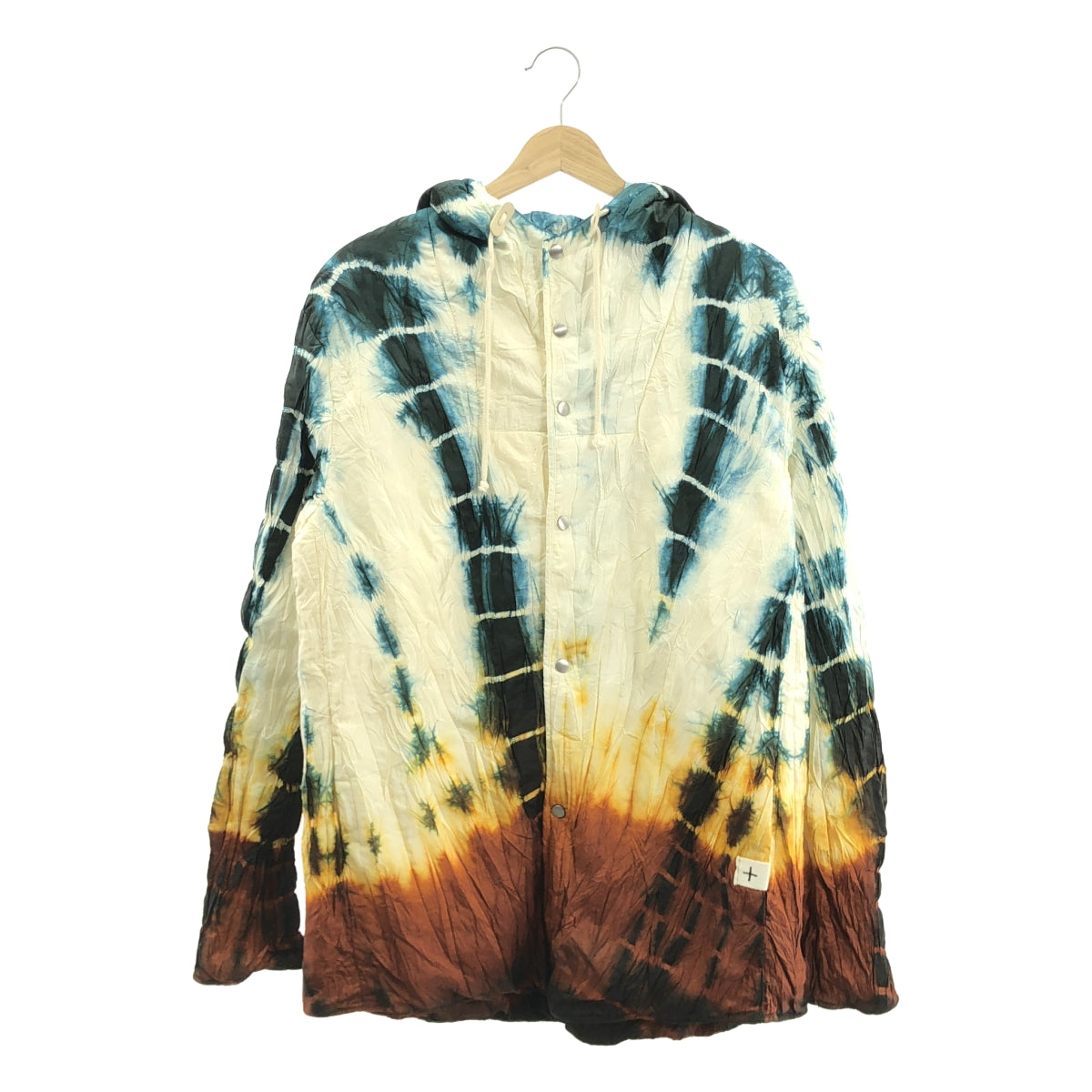 【新品】  JIL SANDER+ / ジルサンダープラス | 2022AW | BLOUSON 10 PD TD ナイロン シルク タイダイ染め フーデッドブルゾン | 46 | オープンベージュ | メンズ