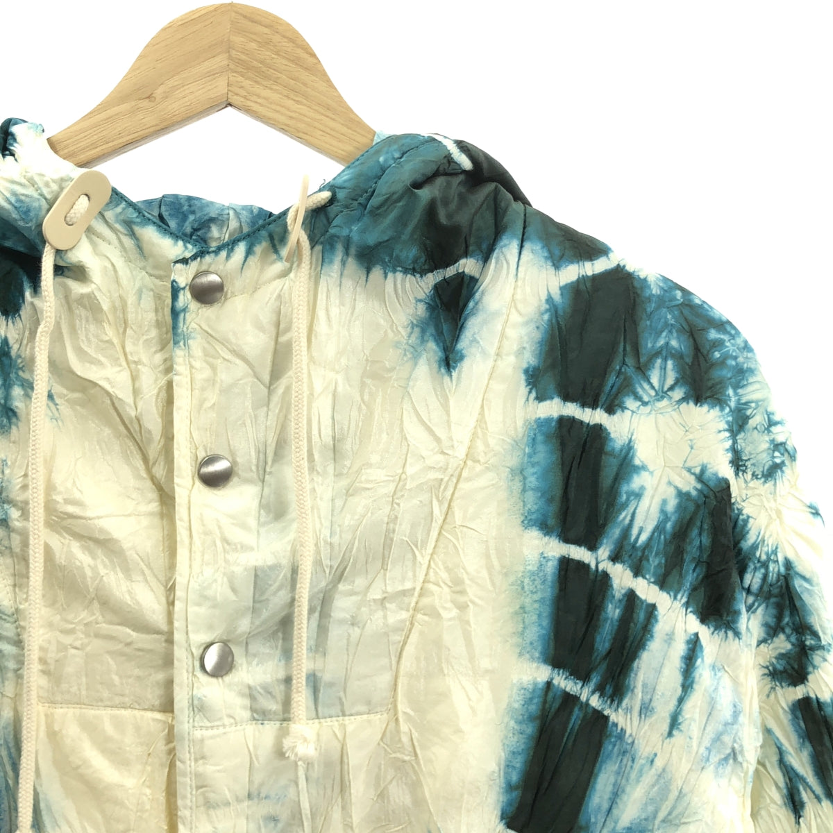 【新品】  JIL SANDER+ / ジルサンダープラス | 2022AW | BLOUSON 10 PD TD ナイロン シルク タイダイ染め フーデッドブルゾン | 46 | オープンベージュ | メンズ