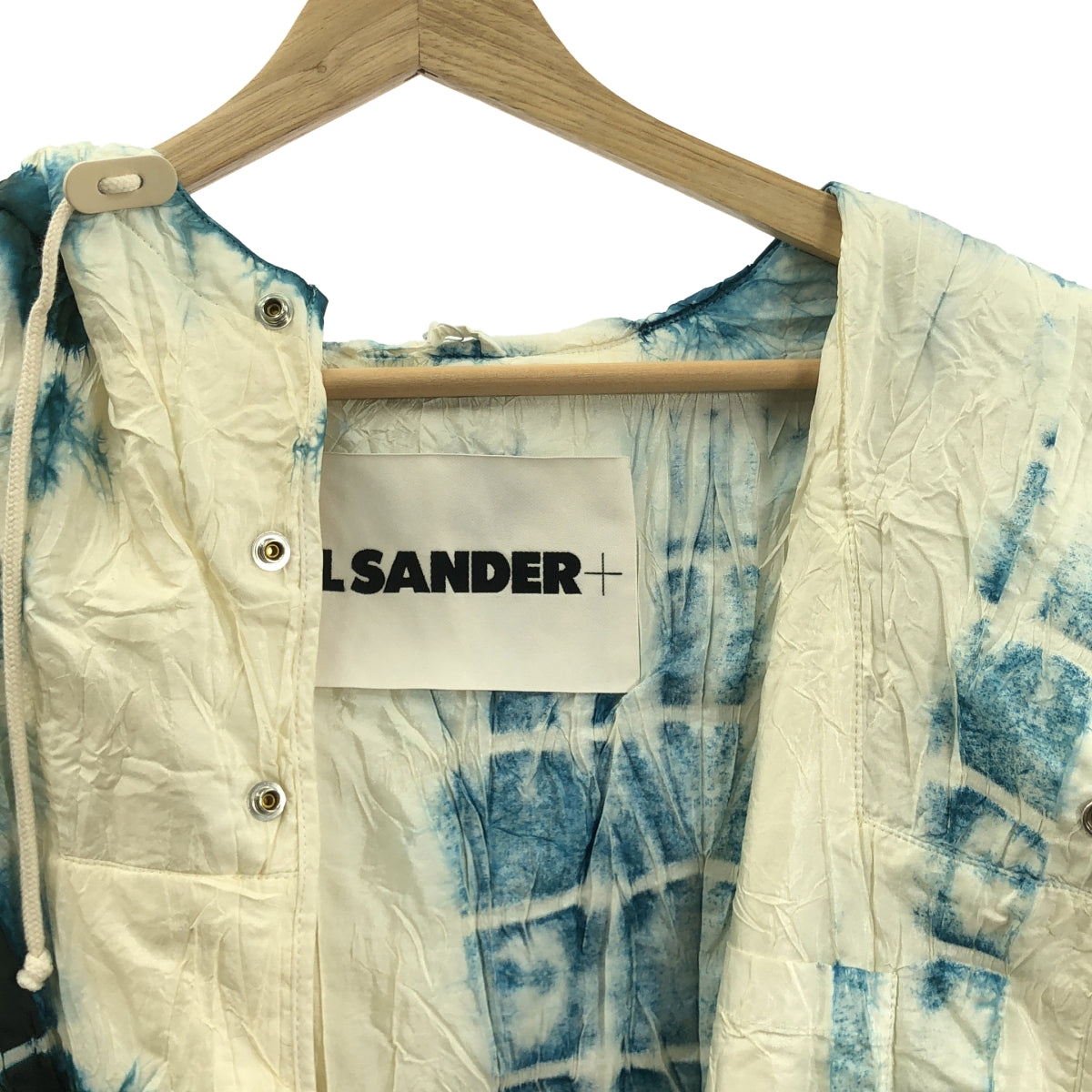 【新品】  JIL SANDER+ / ジルサンダープラス | 2022AW | BLOUSON 10 PD TD ナイロン シルク タイダイ染め フーデッドブルゾン | 46 | オープンベージュ | メンズ