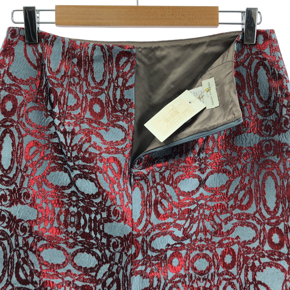 DRIES VAN NOTEN / 드리스 반 노텐 | SCRANTON 1415 WWSKIRT / 총 무늬 슬릿 스커트 | 38 | 여성