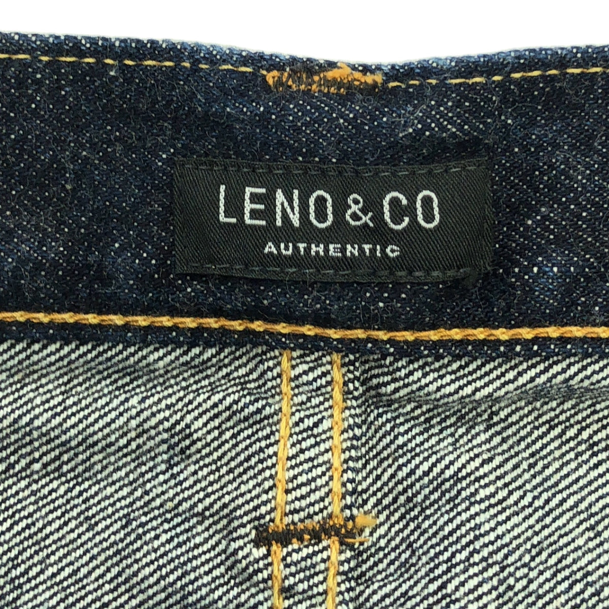 LENO / リノ | レザーパッチ リジッド デニムパンツ | 00 | インディゴ | レディース