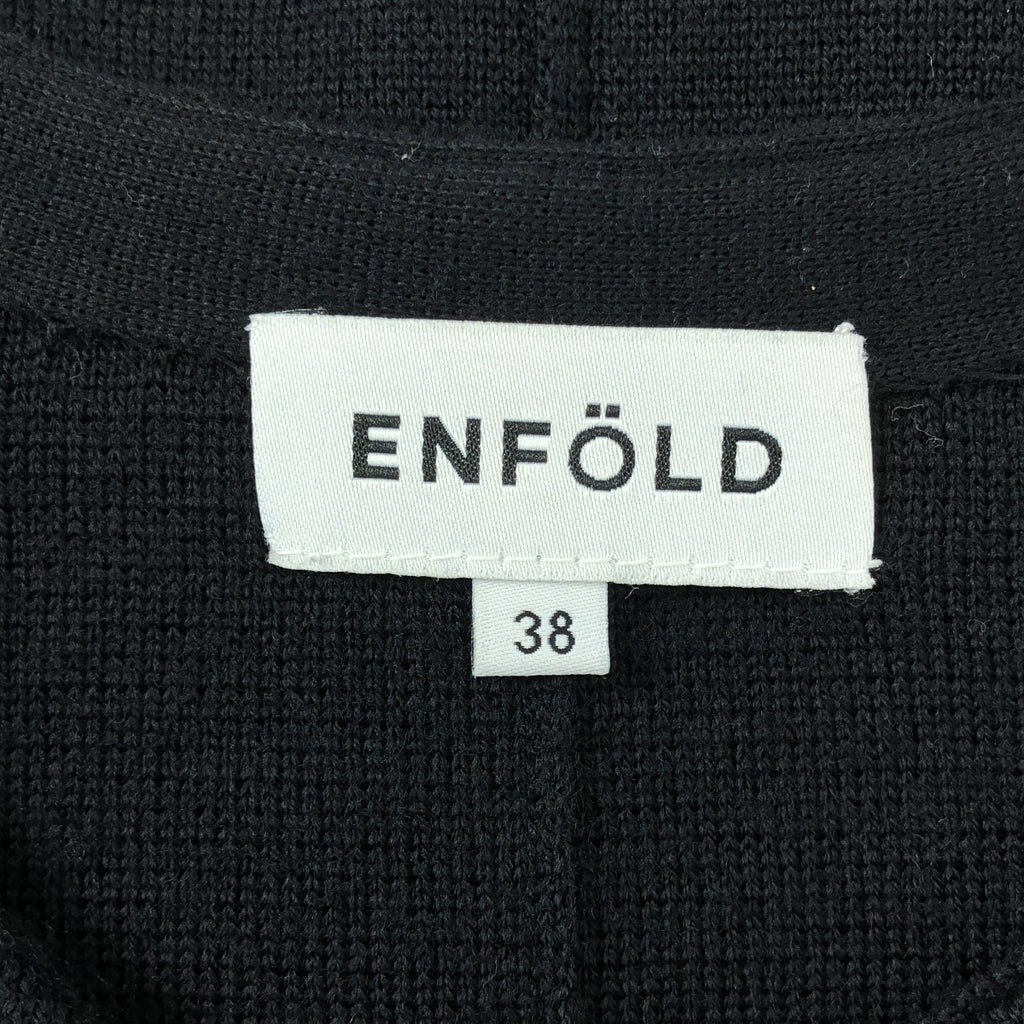 ENFOLD | 無領羊毛針織大衣 | 38碼 | 黑色 | 女款