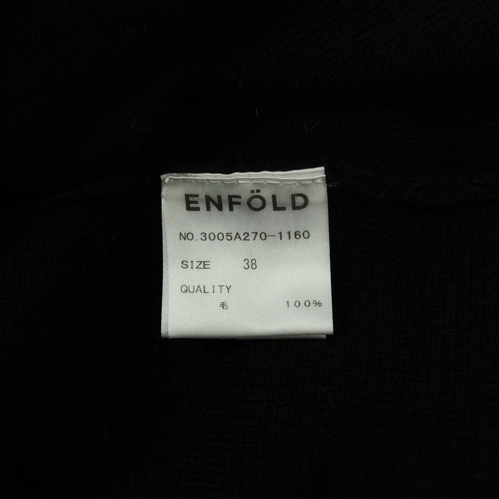 ENFOLD | 無領羊毛針織大衣 | 38碼 | 黑色 | 女款