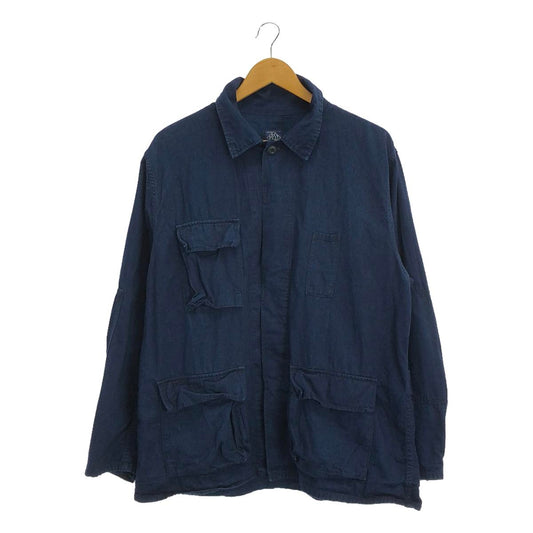 POST O'ALLS / ポストオーバーオールズ | #1123 VTI BDU-R : vintage twill / ファティーグ ミリタリー ジャケット | L | indigo | メンズ