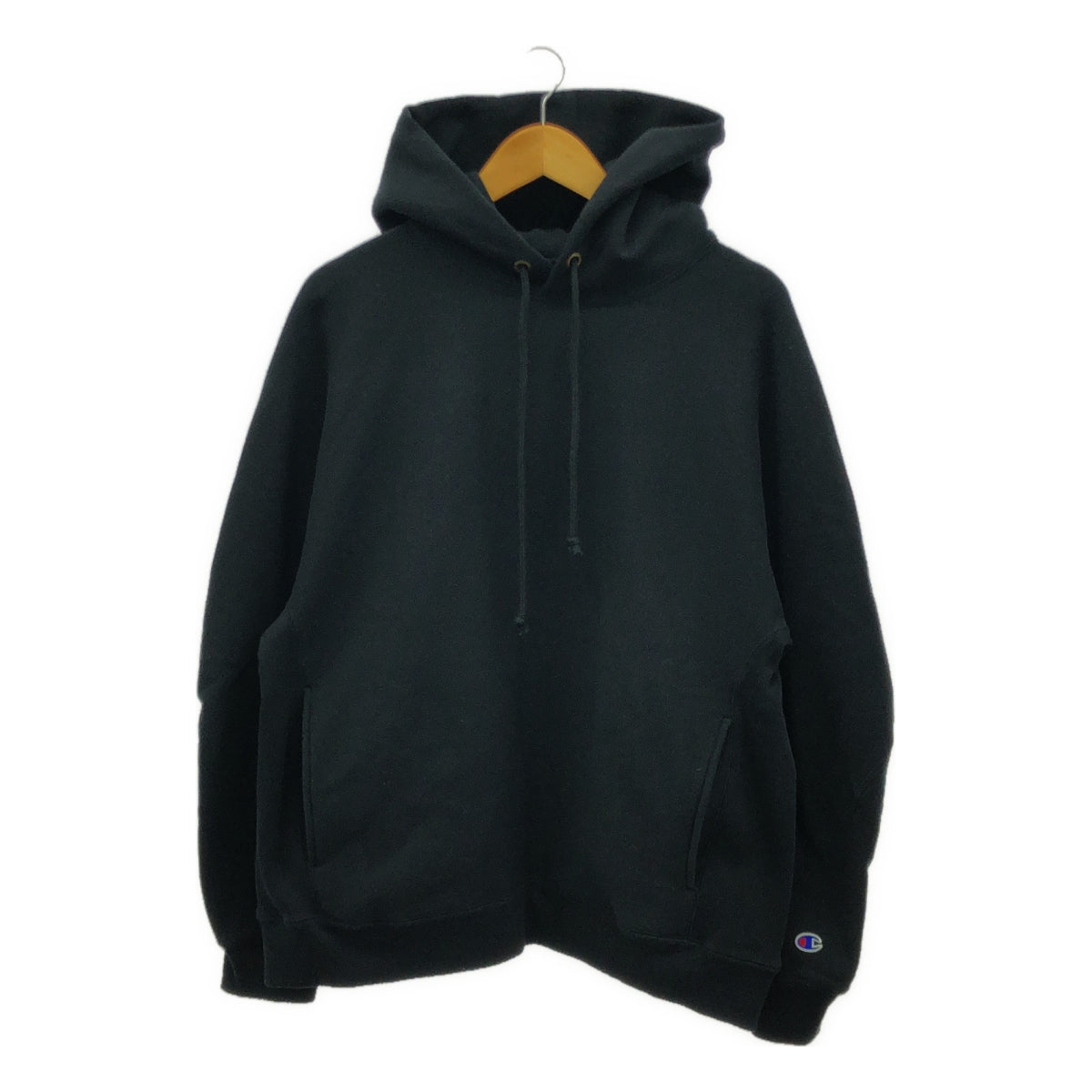 【美品】  N.HOOLYWOOD / エヌハリウッド | 2023SS | ×Champion HOODED SWEATSHIRT チャンピオン リバースウィーブ パーカー | L | ブラック | メンズ