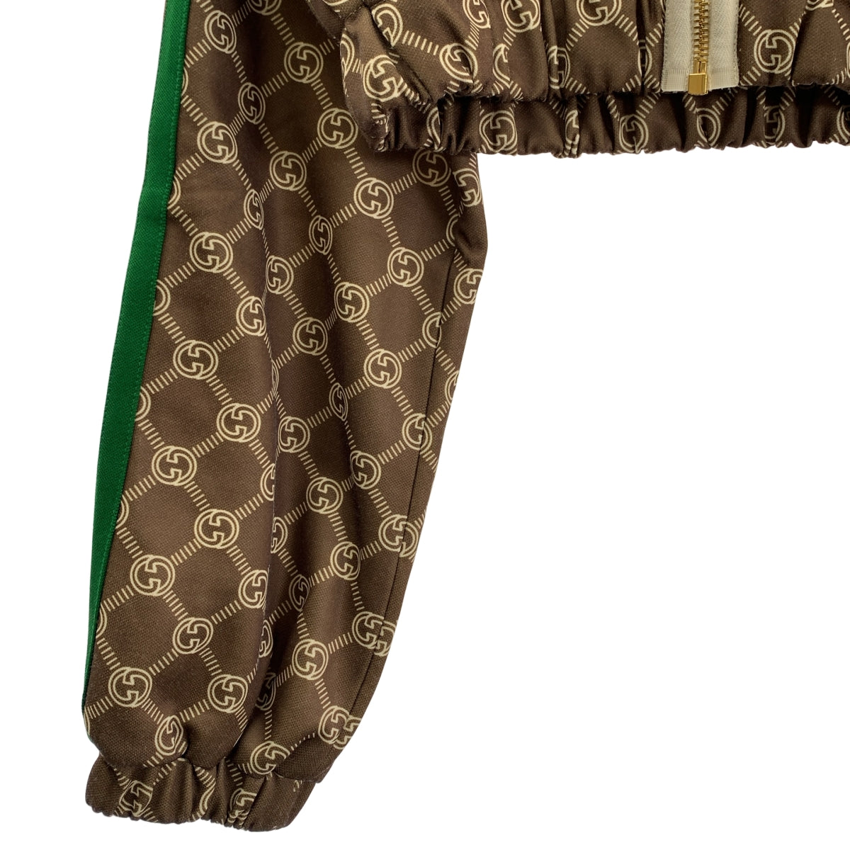 GUCCI / グッチ | インターロッキングG 総柄 シェリーライン クロップド トラックジャケット | XXXS | レディース