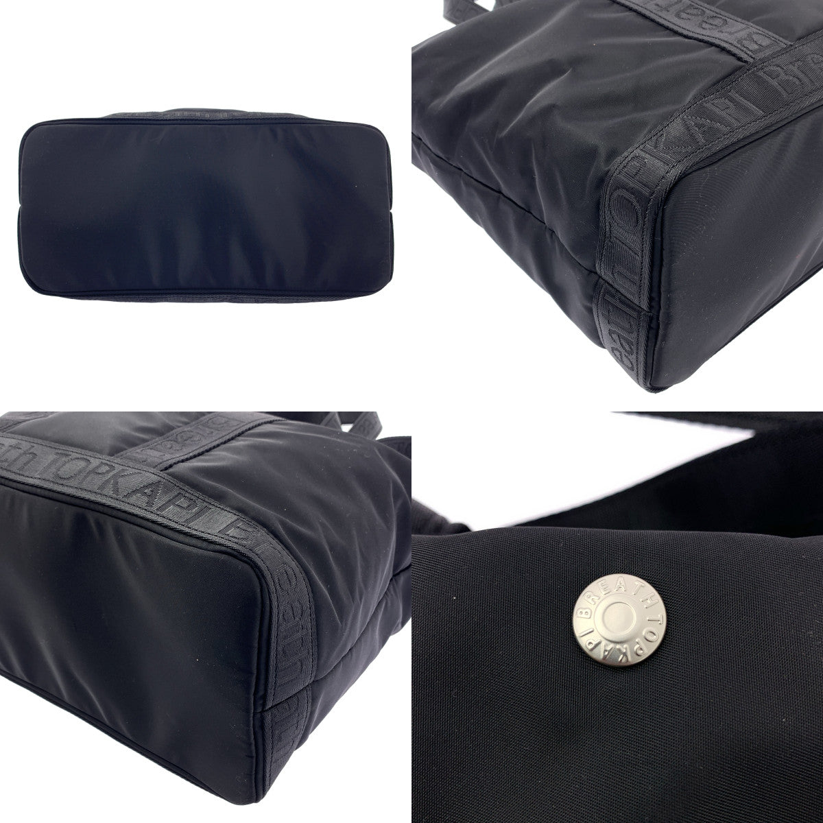 TOPKAPI | Breath / Freely 尼龍標誌附雙把手雙向手提包 | 黑色 | 女款