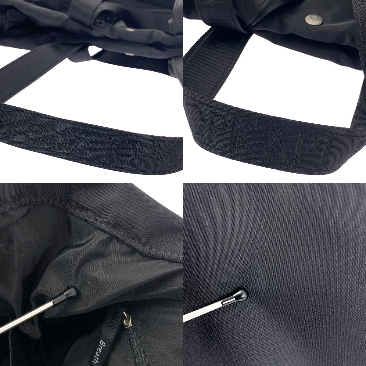 TOPKAPI | Breath / Freely 尼龍標誌附雙把手雙向手提包 | 黑色 | 女款