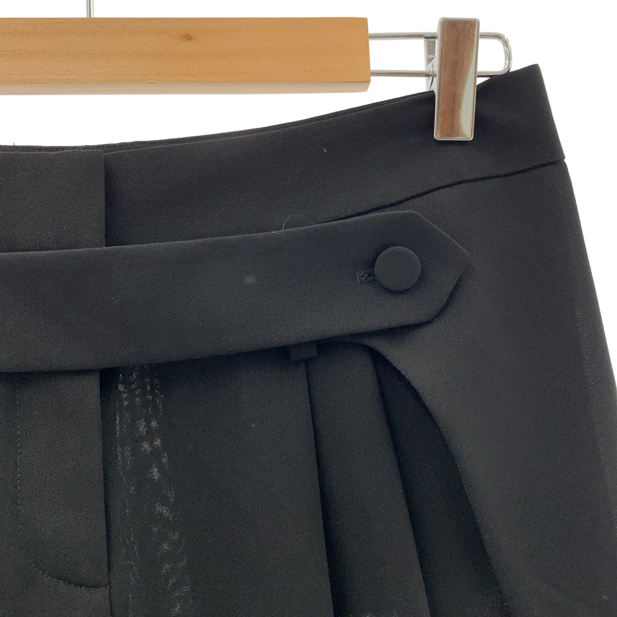 ALEXANDER WANG / アレキサンダーワン | ベルトデザイン タック シアー パンツ | 2 | レディース