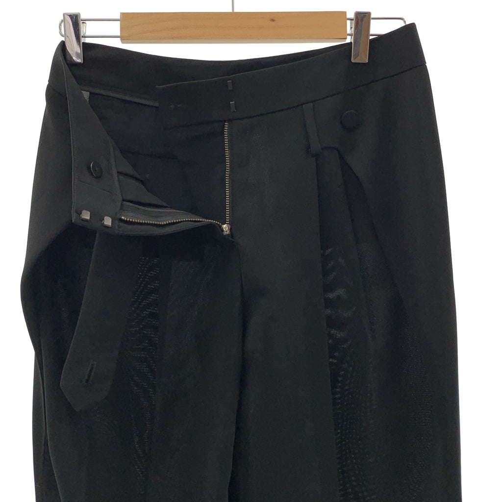 ALEXANDER WANG / アレキサンダーワン | ベルトデザイン タック シアー パンツ | 2 | レディース