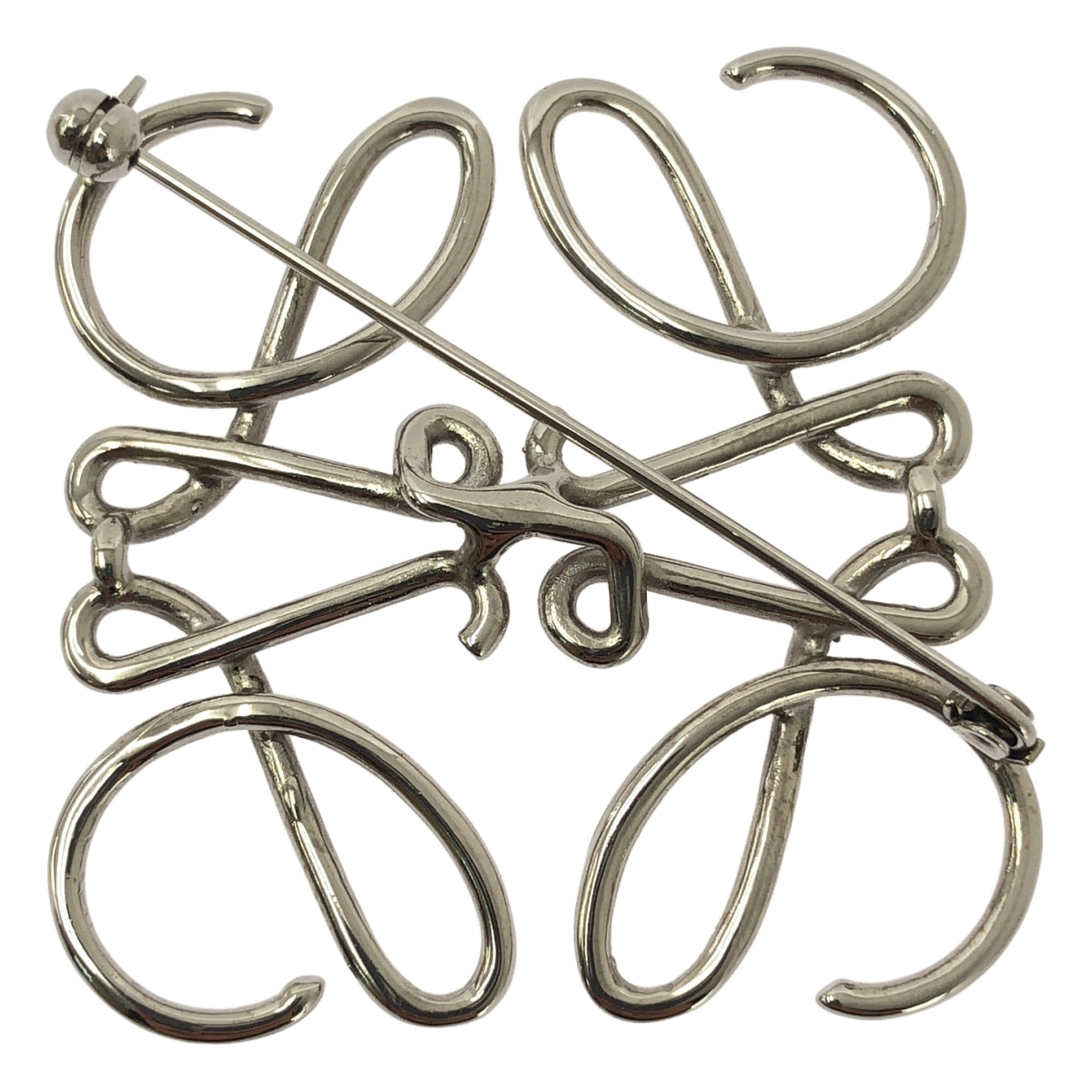 【미품】 LOEWE / 로에베 | 아나그램 브로치 | 실버