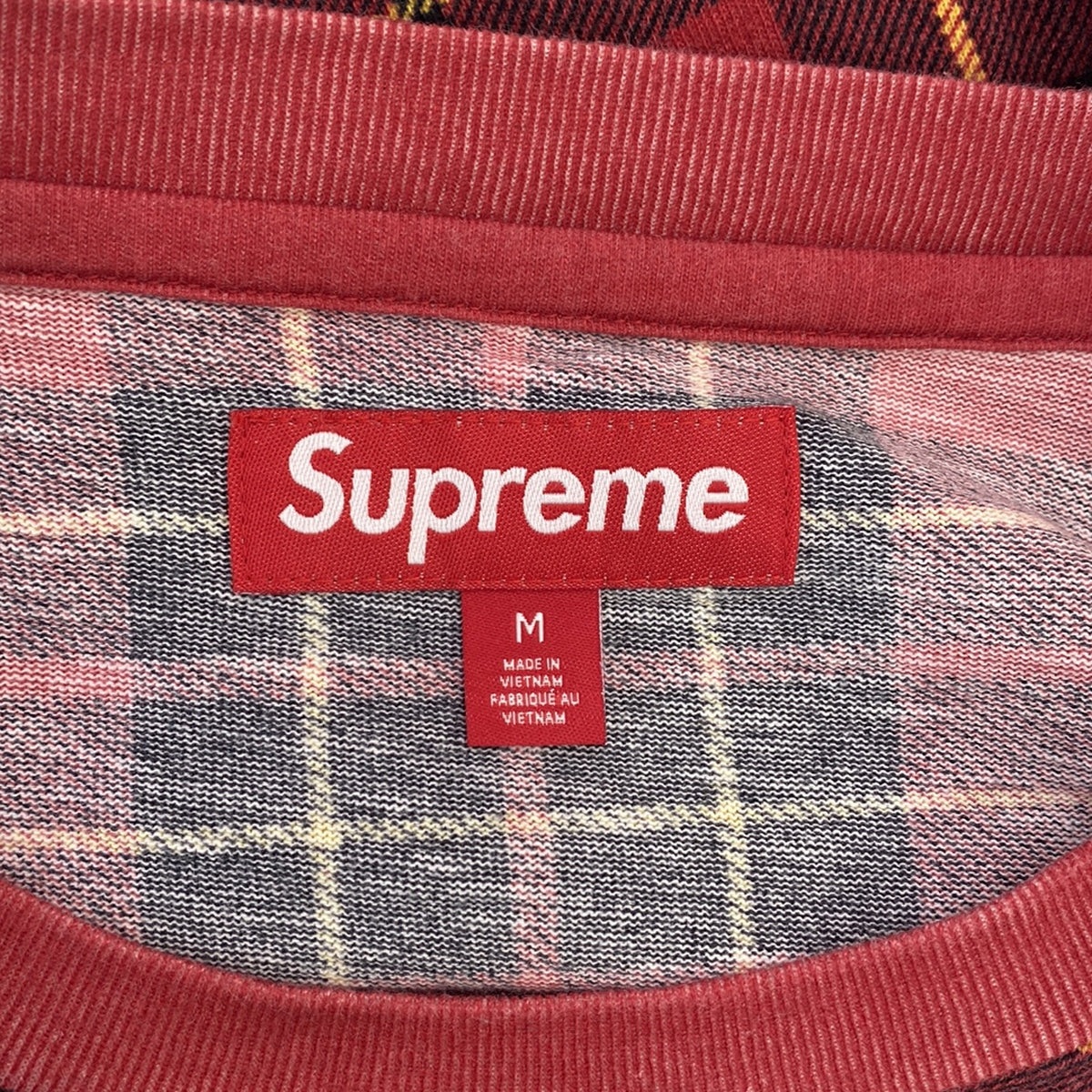 SUPREME | 2023AW | S/S Pocket Tee / Logo Pocket T-shirt Cut and Sew | M | Plaid | Men's