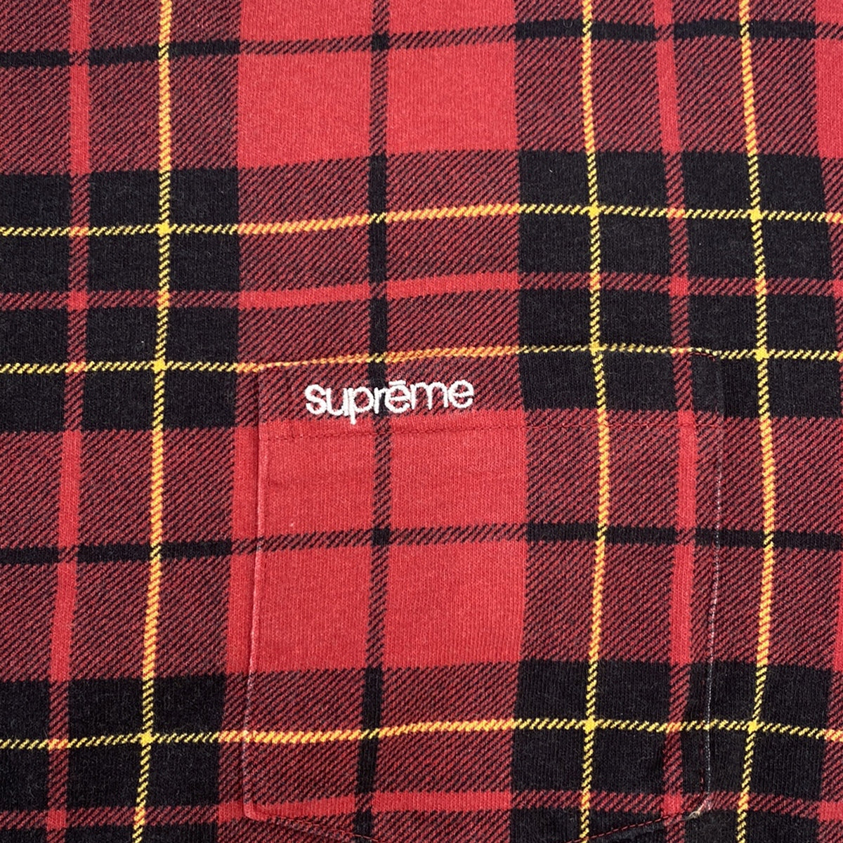 SUPREME | 2023AW | S/S Pocket Tee / Logo Pocket T-shirt Cut and Sew | M | Plaid | Men's